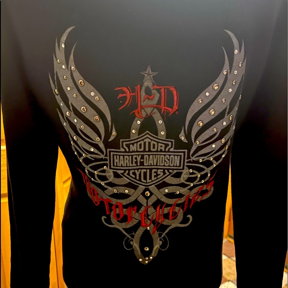 Harley-Davidson Black and Red Sweatshirt